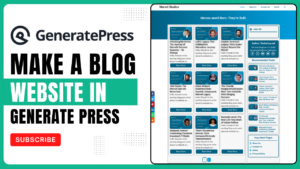 Stunning Blog Website with GeneratePress Theme in WordPress